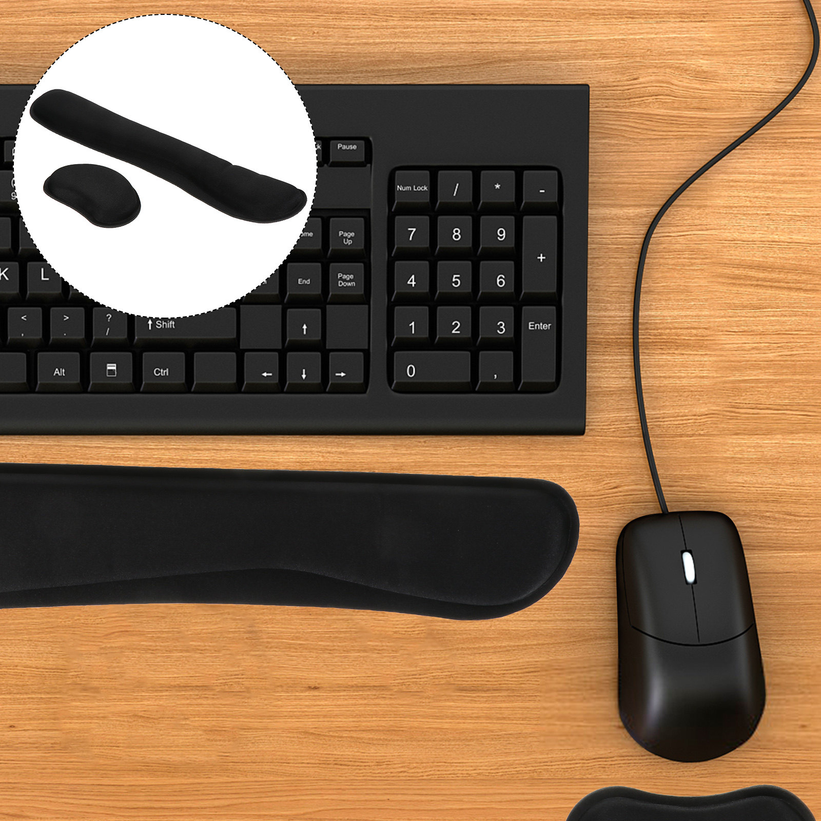 Gaming Keyboard And Mouse Set - 1Set Memory Foam Wrist Rest Set