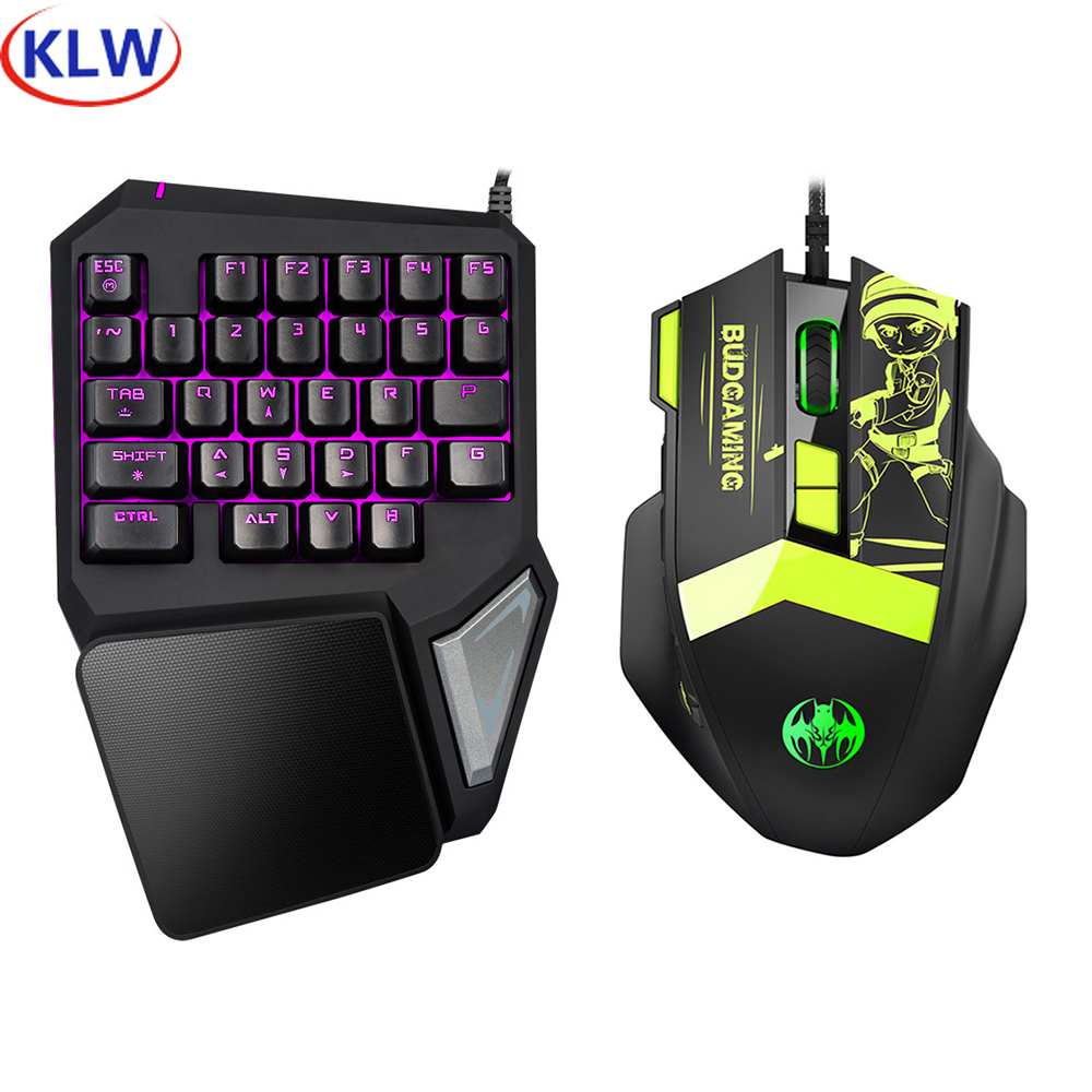 Gaming Keyboard And Mouse For Xbox - T9 Pro Left-Hand Programmable Wired Keypad