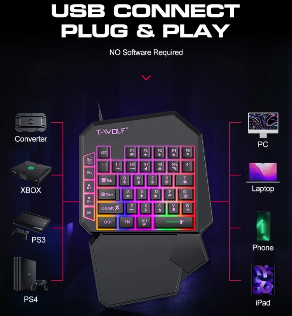 5 in 1 RGB Gaming Keyboard Mou - Gaming Keyboard And Mouse For Xbox 评论和价格