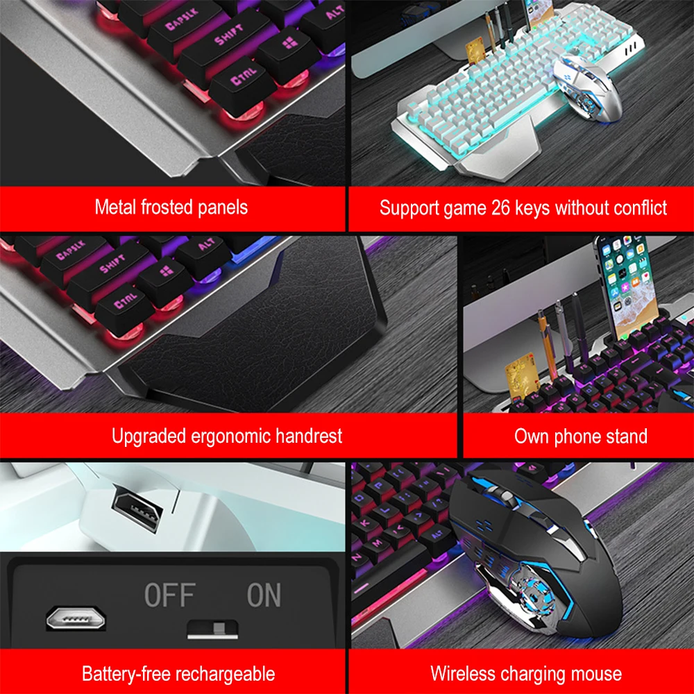 K680 Rechargeable 2.4G wireles - Gaming Keyboard And Mouse Wireless 评论和价格