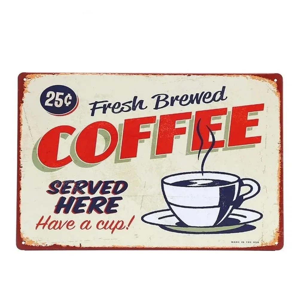 Plaque Metal Signs Drink Coffe - Brass Weight Plate 评论和价格