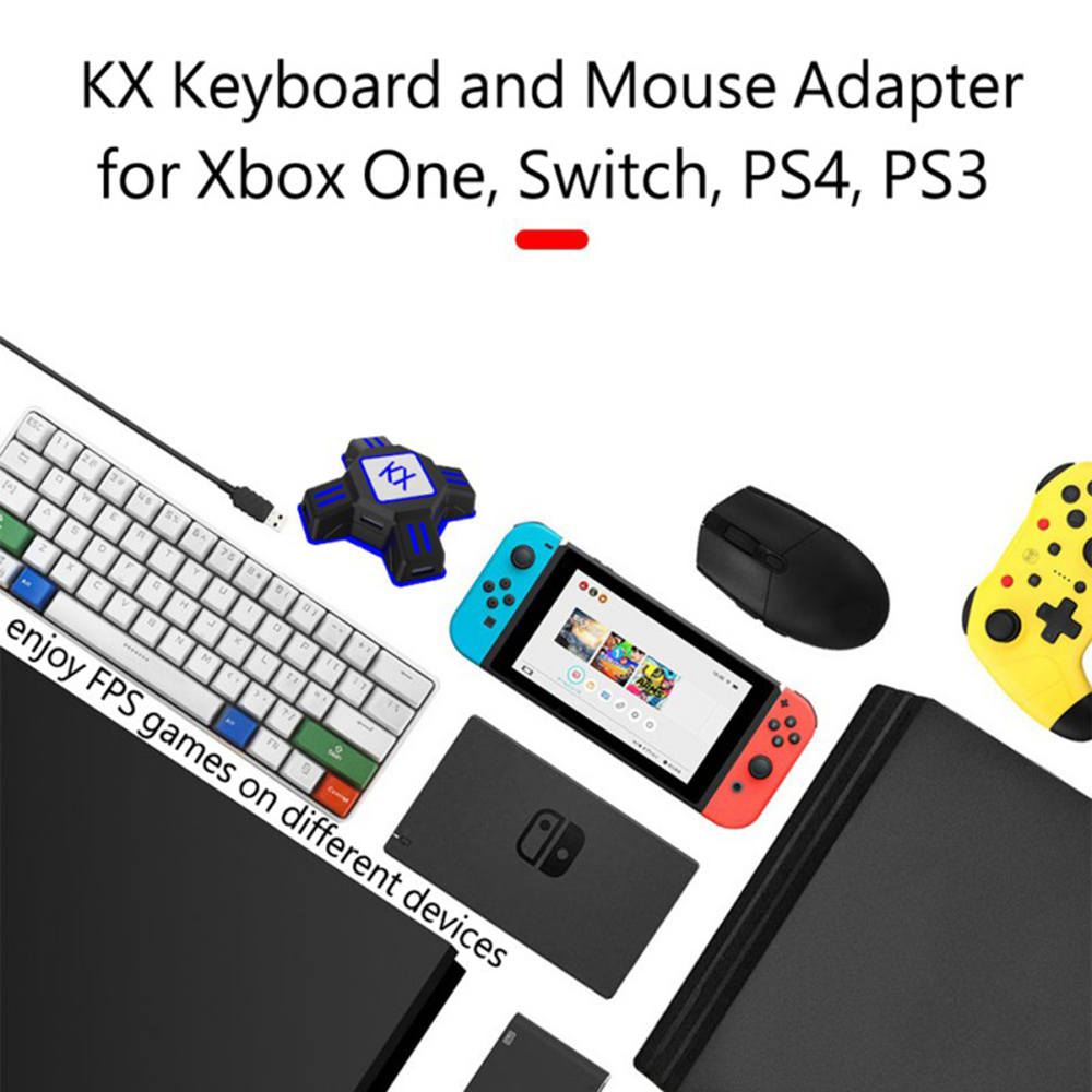 KX Adapter for PS4 Controller  - Gaming Keyboard And Mouse For Xbox 评论和价格