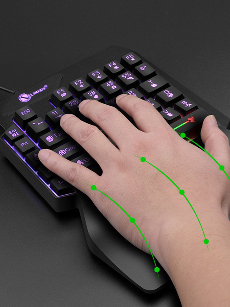 Mechanical One-Handed Light Ga - Gaming Keyboard And Mouse For Xbox 评论和价格