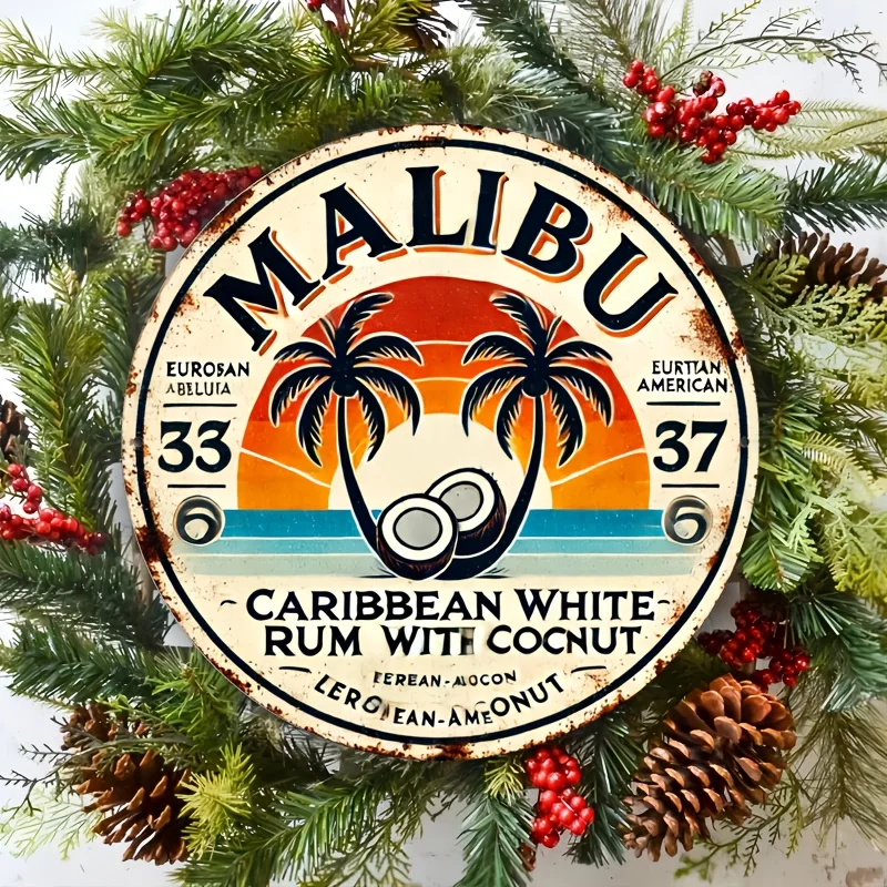 Vintage Malibu Rum Coconut Alu - Brass Weight Plate 评论和价格