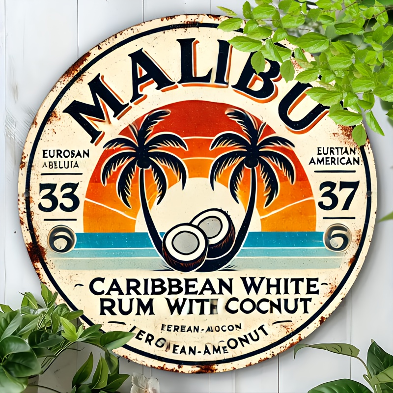 Vintage Malibu Rum Coconut Alu - Brass Weight Plate 评论和价格