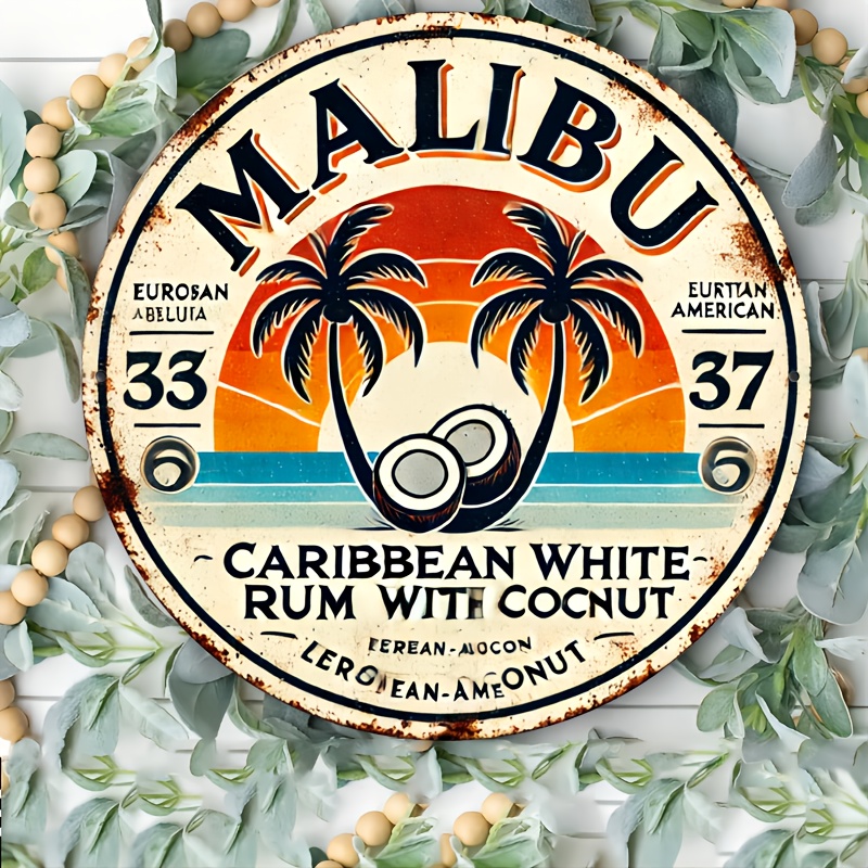 Vintage Malibu Rum Coconut Alu - Brass Weight Plate 评论和价格