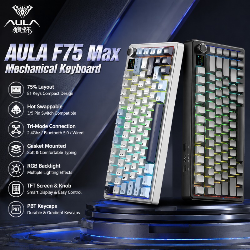 AULA F75 Max Mechanical Keyboa - Gaming Keyboard No Rgb 评论和价格