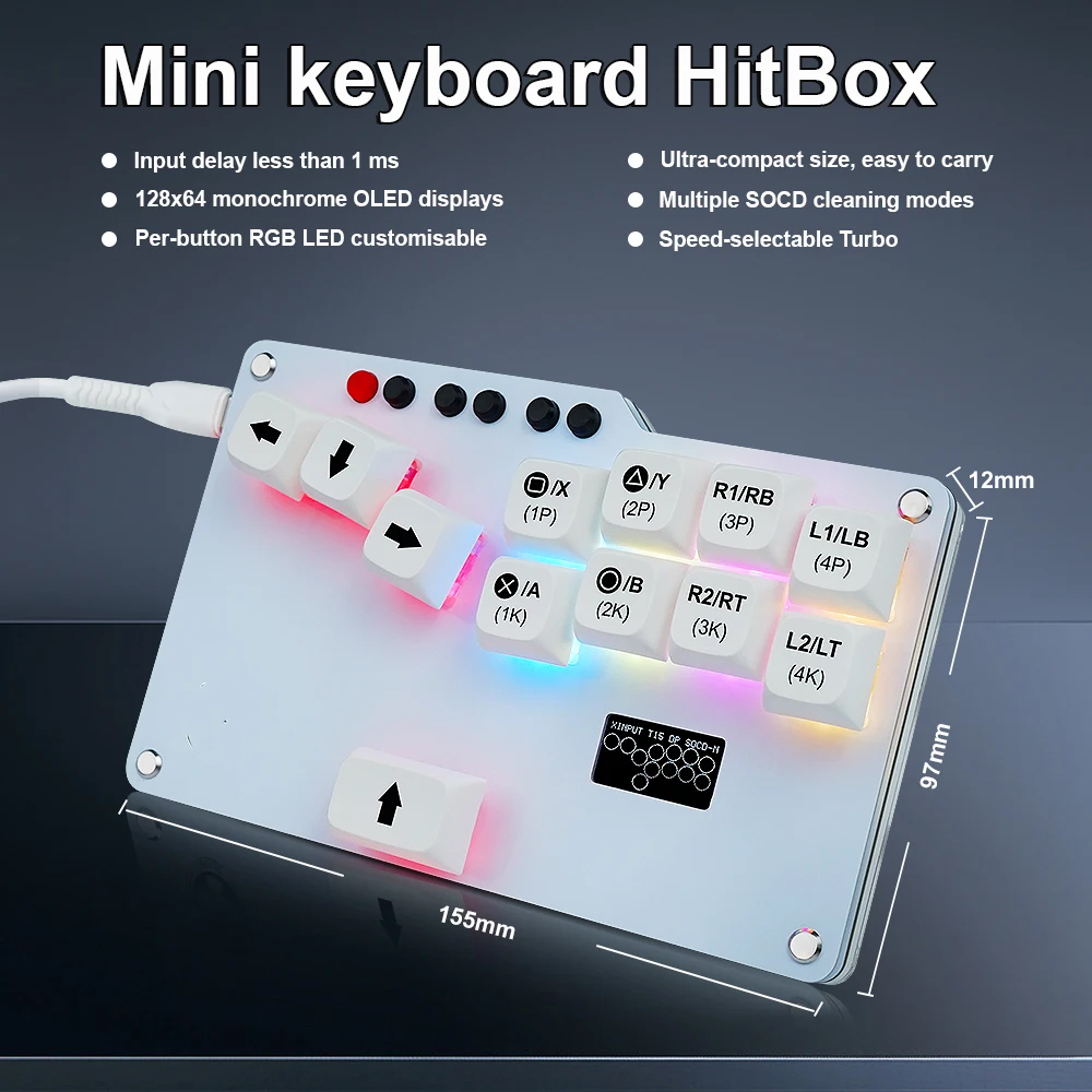 Hitbox Mini GP2040 CE Fightsti - Gaming Keyboard No Rgb 评论和价格
