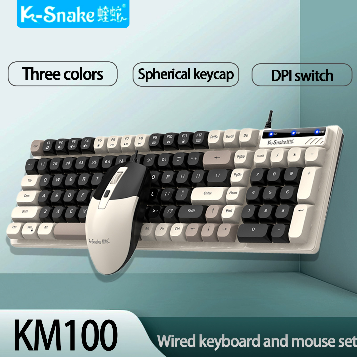 K-Snake KM100 Wired Fashion Ke - Gaming Keyboard And Mouse For Xbox 评论和价格