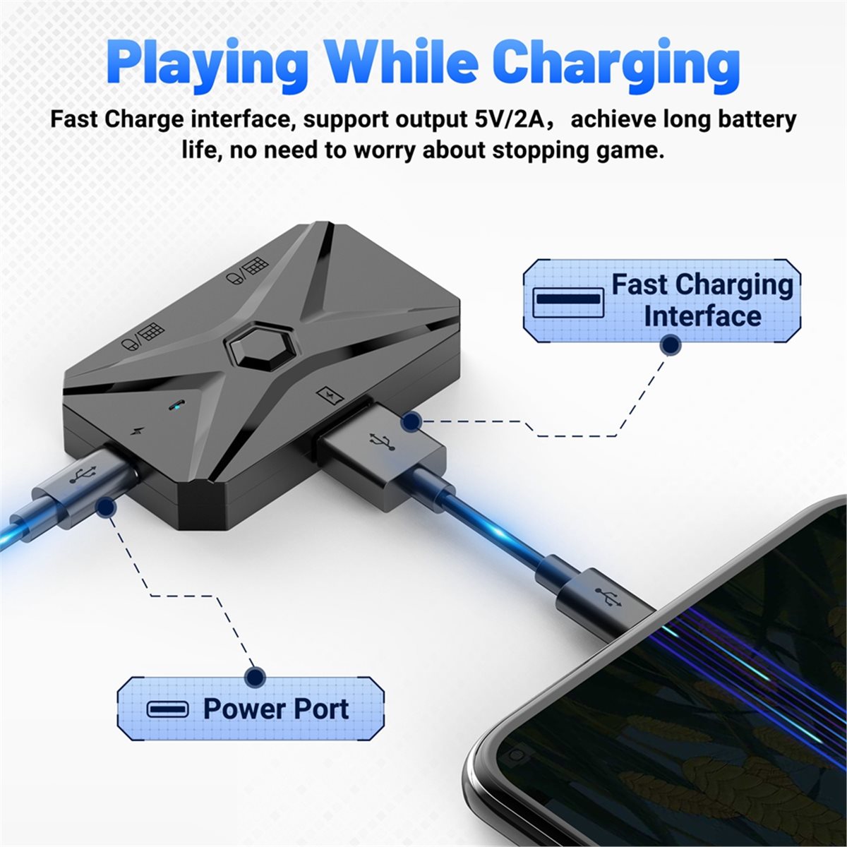 #48Y (Black)Mobile Games Conve - Gaming Keyboard And Mouse Converter For Mobile 评论和价格