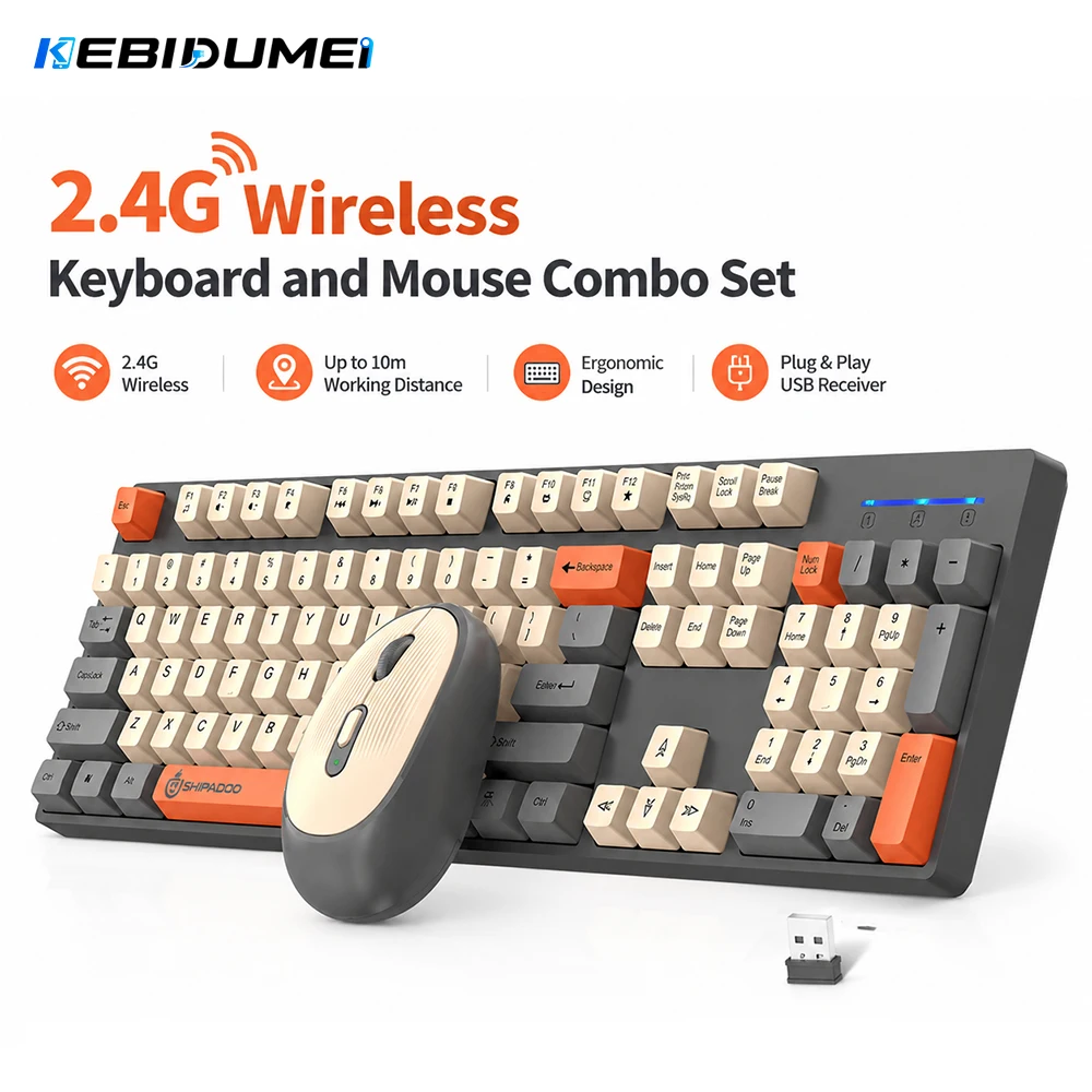KEBIDUMEI 2.4G Wireless Keyboa - Gaming Keyboard And Mouse Set 评论和价格