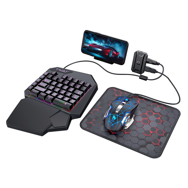 T-Wolf Tf950 5 In 1 One Handed - Gaming Keyboard And Mouse For Xbox 评论和价格