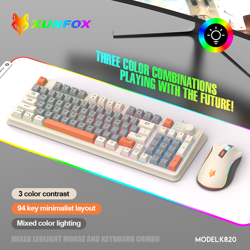 K820 USB Wired Game Keyboard M - Gaming Keyboard And Mouse For Xbox 评论和价格