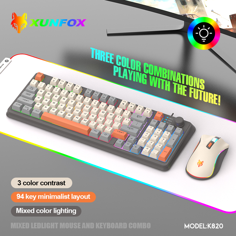 K820 USB Wired Game Keyboard M - Gaming Keyboard And Mouse For Xbox 评论和价格