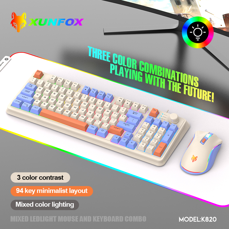 K820 USB Wired Game Keyboard M - Gaming Keyboard And Mouse For Xbox 评论和价格
