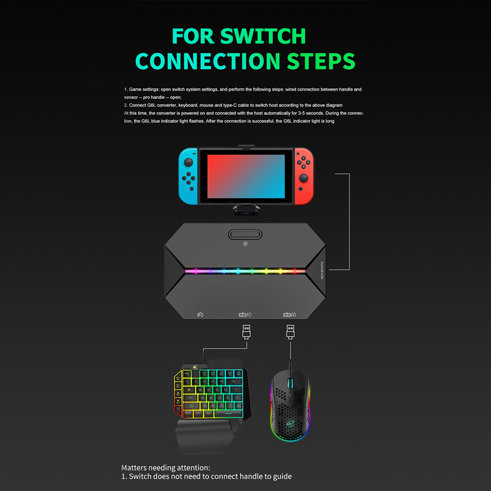 G6L Wired Keyboard Mouse Conve - Gaming Keyboard And Mouse For Xbox 评论和价格