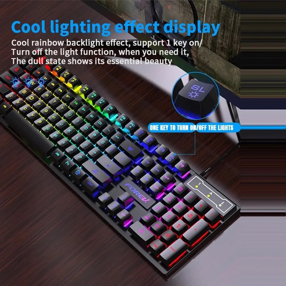 Kebidumei 104 key Backlit Mech - Gaming Keyboard And Mouse For Xbox 评论和价格