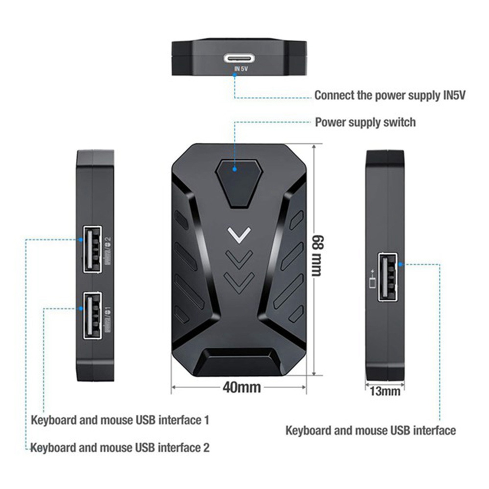 -A94Z Portable Mobile Gaming K - Gaming Keyboard And Mouse Converter For Mobile 评论和价格