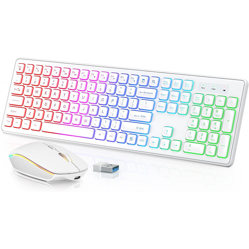 Backlit Wireless Keyboard and  - Gaming Keyboard And Mouse Set 评论和价格