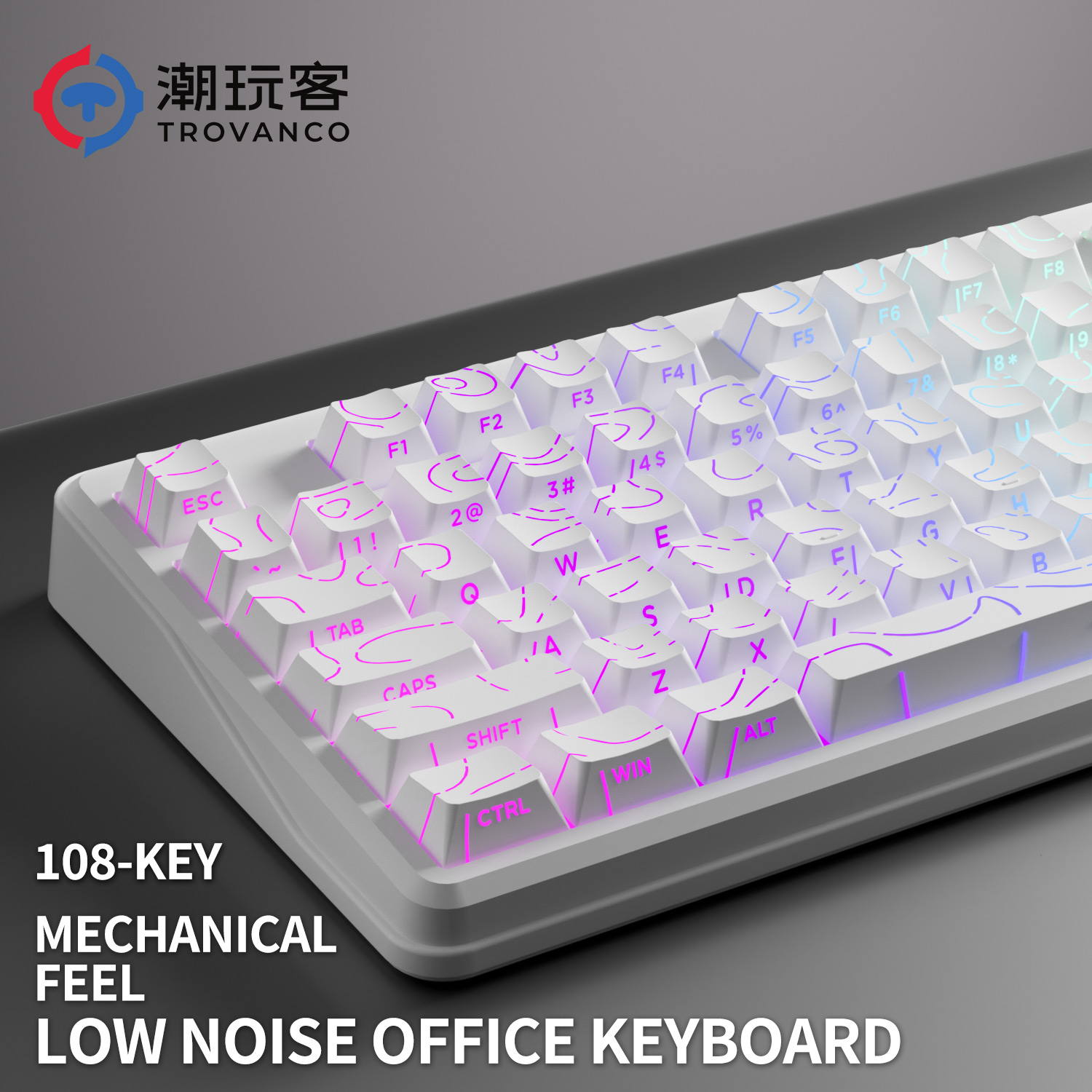 V108 Pro Wired & Wireless Keyb - Gaming Keyboard No Noise 评论和价格